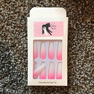 Eve in Eden nails- pink and white ombré set